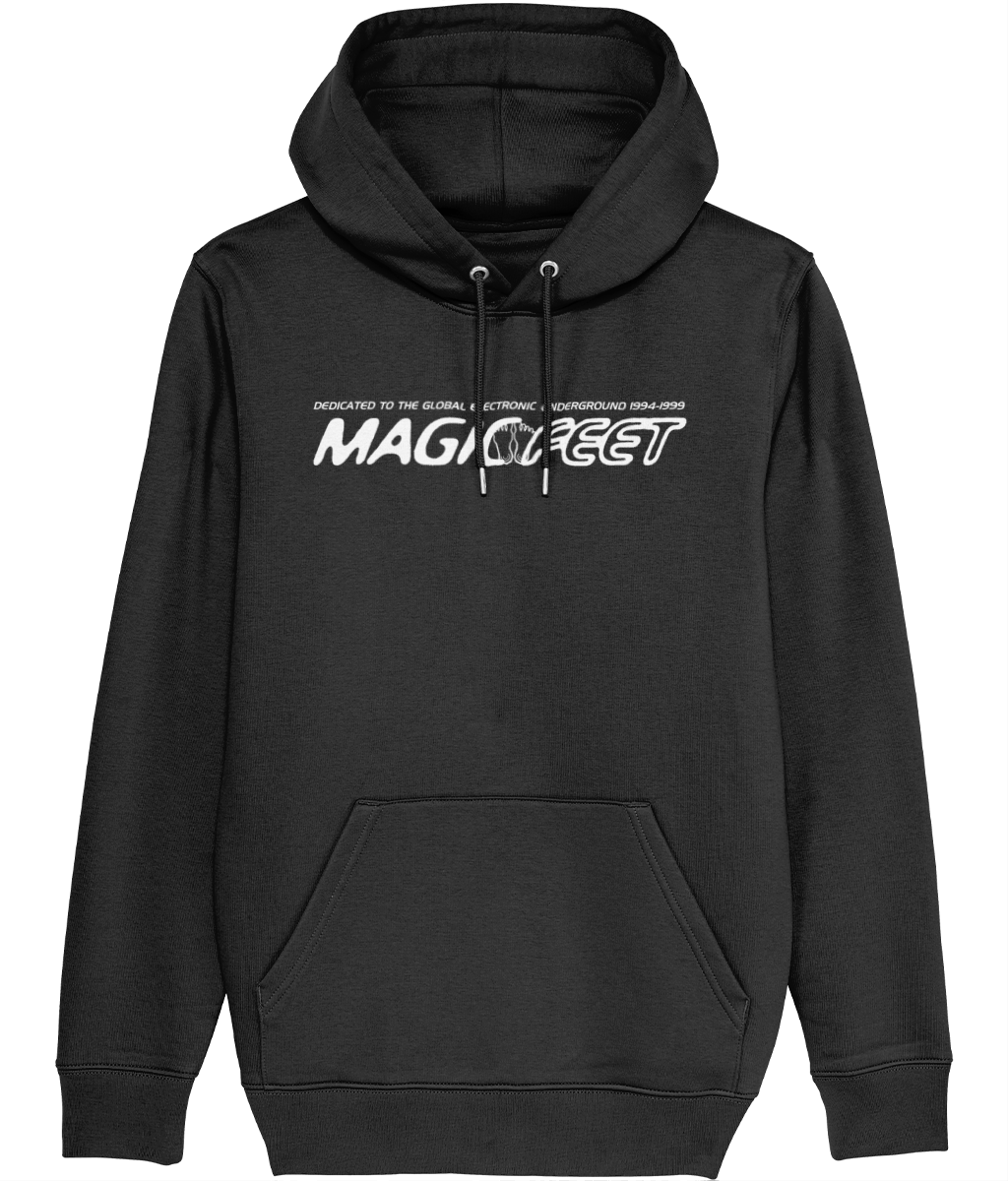 MFH002P White Print Masthead Pullover Hooded Sweatshirt