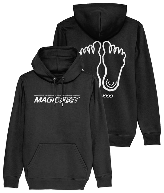 MFH002P White Print Masthead Pullover Hooded Sweatshirt