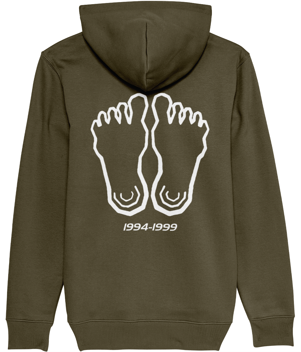 MFH002P White Print Masthead Pullover Hooded Sweatshirt