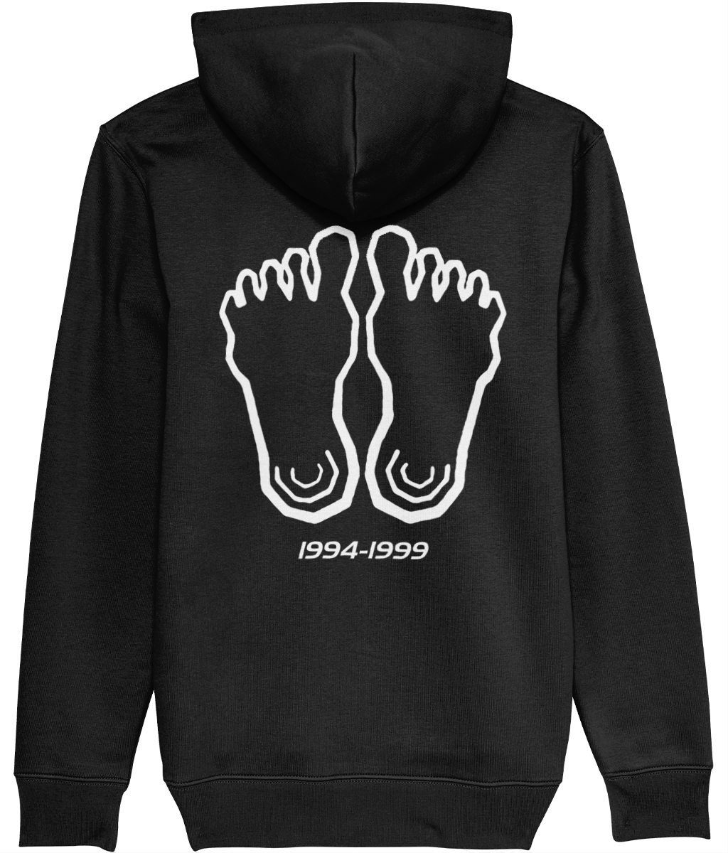 MFH002P White Print Masthead Pullover Hooded Sweatshirt