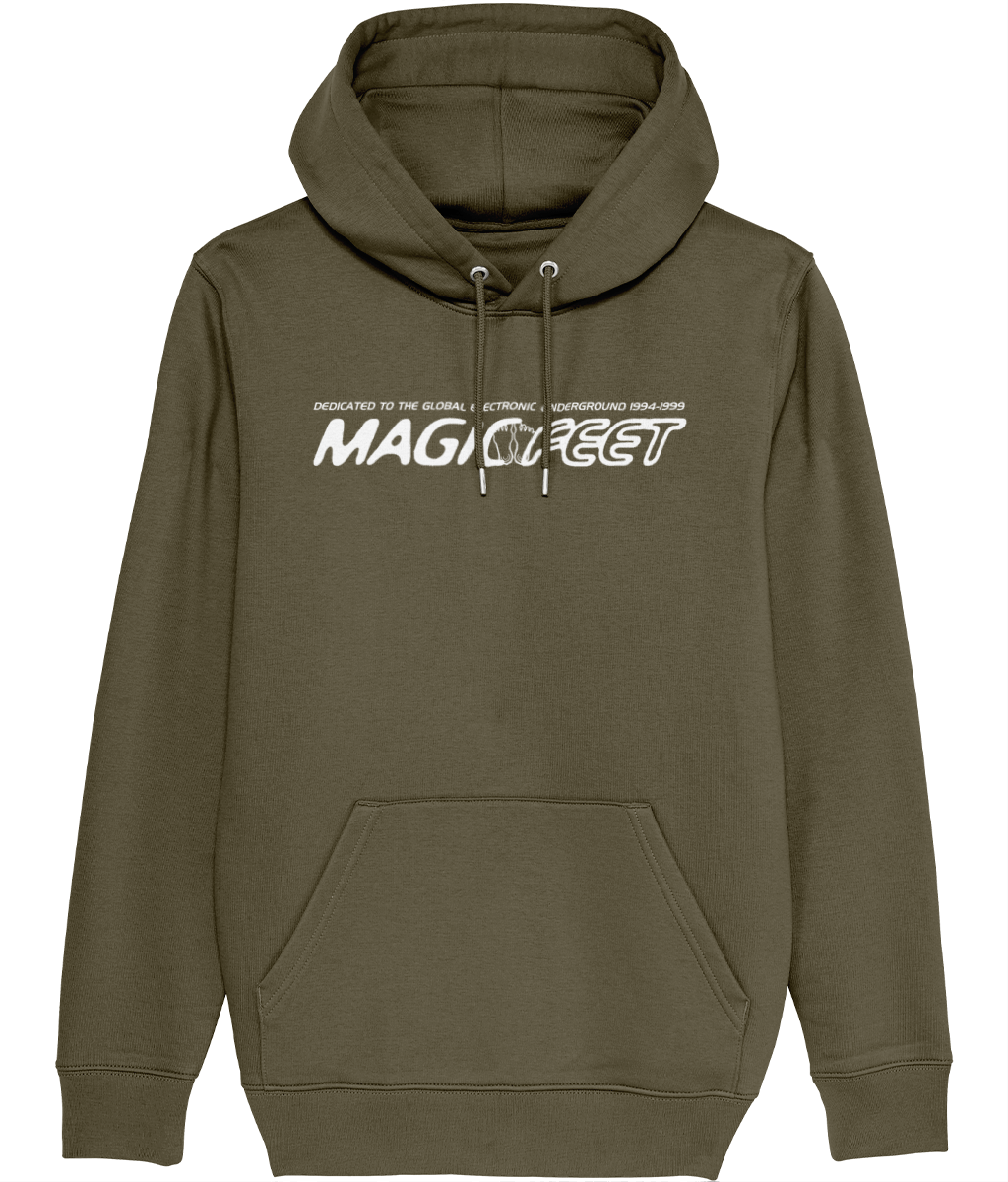 MFH002P White Print Masthead Pullover Hooded Sweatshirt